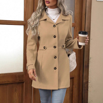 Elegant Wool Mid-Length Coat