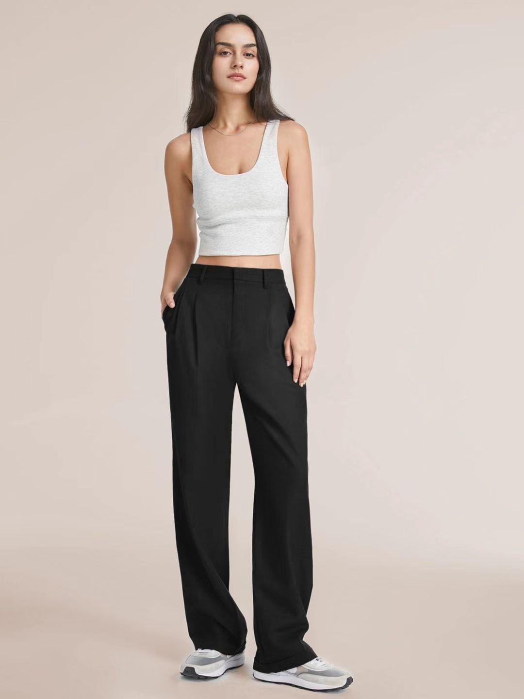Aria High-Waist Trousers
