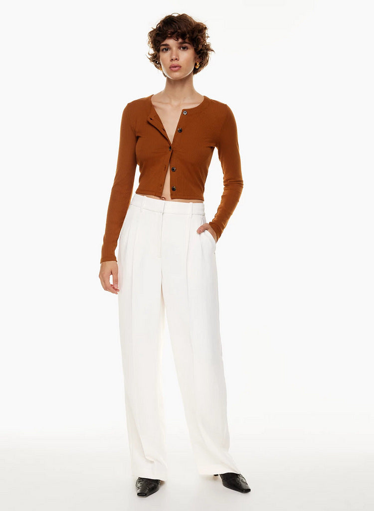 Aria High-Waist Trousers