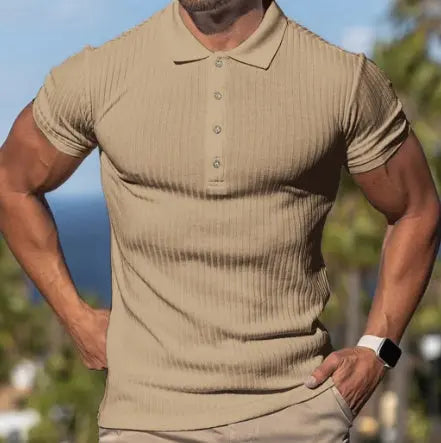T-shirt Slim Short-sleeved Mercerized Cotton Polo Shirt DropShipping